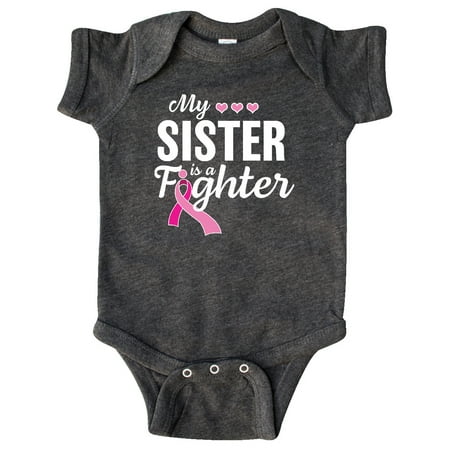 

Inktastic Breast Cancer Awareness My Sister is a Fighter Gift Baby Boy or Baby Girl Bodysuit