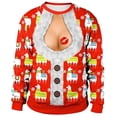 thumbnail image 2 of Sudadera navideña de fin de año 2024, nueva, para mujer, hombre, pareja, modelo callejero, informal, divertida, peculiar, impresión 3D, envío gratis, 2 of 4