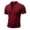 Wine, variant on Gaukiv Men's Shirts Lace Up V Neckline Short Sleeve Lightweight Tops Casual Blouses Light Gray L