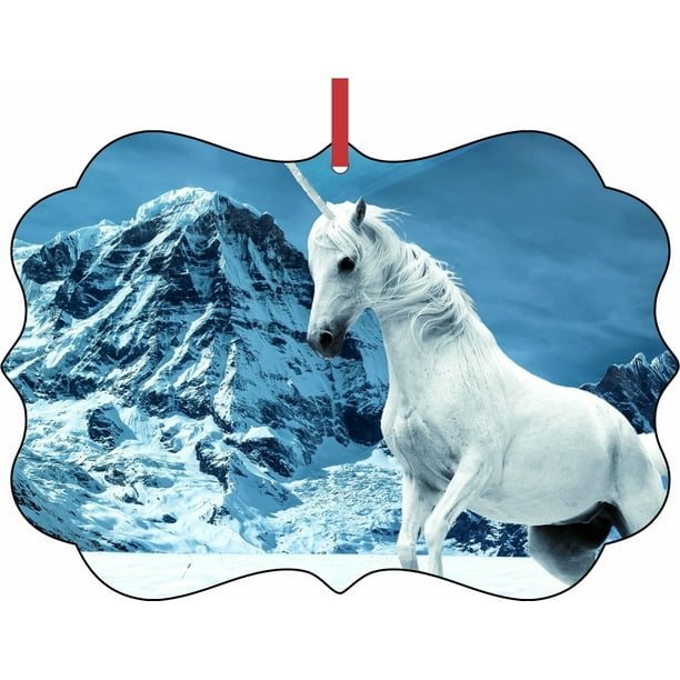 Download Jacks Outlet White Winter Unicorn Aluminum Semigloss Quality Aluminum Benelux Shaped Hanging Christmas Holiday Tree Ornament Made In The U S A Walmart Com Walmart Com