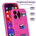 thumbnail image 2 of Allytechgroup Kids Case for iPhone 16 Pro Max, Cute EVA Foam Cover with 3D Cartoon Charms, Shockproof Soft TPU Protective Case for Girls Boys Slim Anti-Scratch Bumper for iPhone 16 Pro Max, Rose, 2 of 6