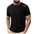 thumbnail image 6 of Akiihool Men T Shirts Cotton Mens Casual Short Sleeve T Shirts Blended Soft Lightweight Crew Neck(Black,2XL), 6 of 6