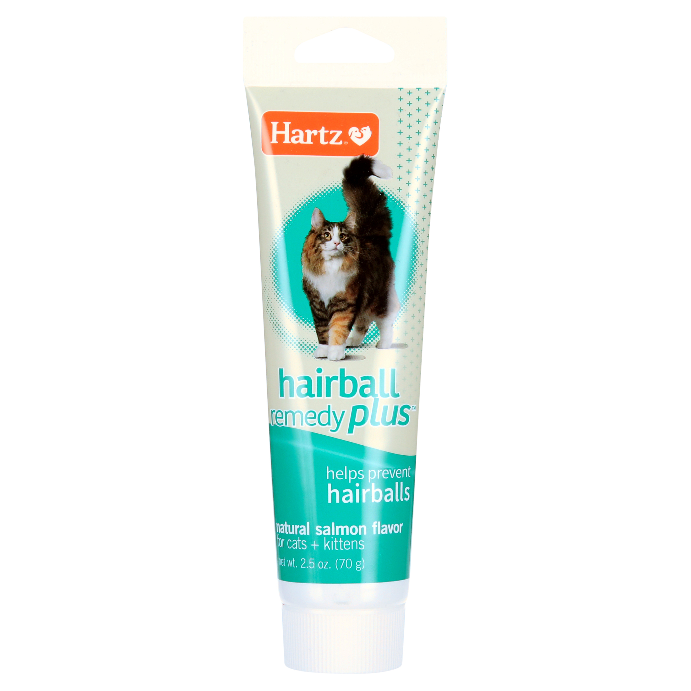 Hartz Hairball Remedy Plus Paste for Cats and Kittens, Salmon Flavor, 2.5oz tube