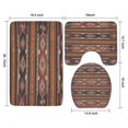 thumbnail image 3 of Boho Red Ethnic Pattern with Diamond Motifs Bathroom Rugs Sets 3 Piece,Toilet Cover Set,Absorbent Non Slip Bathroom Mats Sets with U-Shaped Contour Rug Toilet Rug Set, 3 of 5