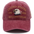 thumbnail image 3 of 250th Anniversary USA Hat United States 250 Year American Anniversary Hat Eagle Patriotic Embroidery Baseball Cap, 3 of 8