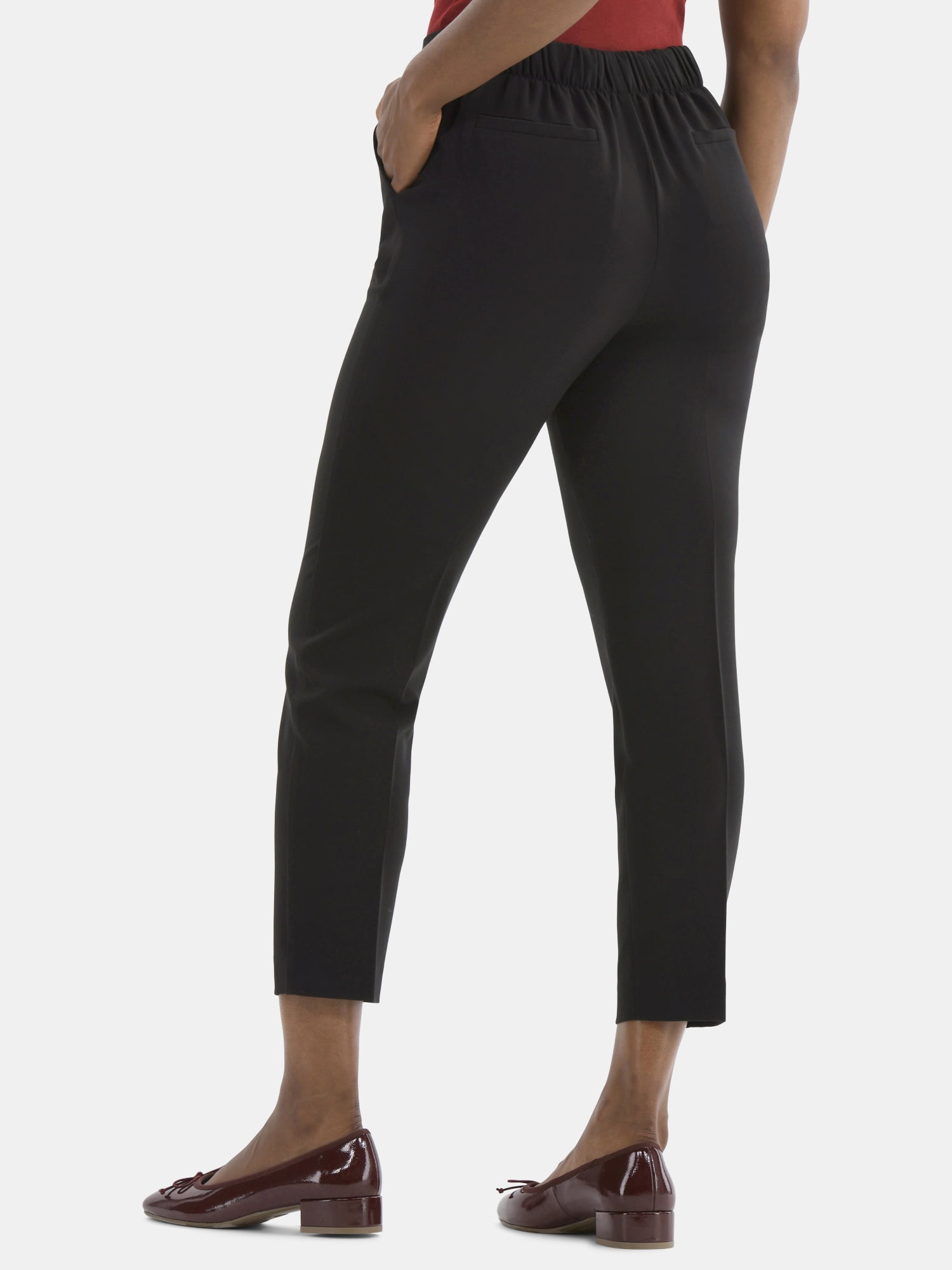 Time and Tru Women's Tapered Pull on Pants, 27" Inseam, Sizes XS-XXXL