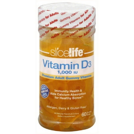 SLICE OF LIFE La vitamine D3 Gummy tranches, 60 CT
