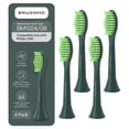thumbnail image 1 of Brushmo Cabezales de Repuesto One con Limpiador de Lengua, Compatibles Únicamente con Philips One by Sonicare, Cerdas Suaves DuPont, Paquete de 4, Color Verde Salvia., 1 of 2