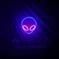 thumbnail image 1 of Alien Neon Sign LED Neon Lights USB/Battery Powered Wall Light Decor for Bedroom, Birthday,Wedding Party, 8" x 9" (Blue Pink), 1 of 3