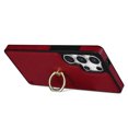 thumbnail image 3 of For Samsung Galaxy S25 Ultra Wallet Case with Card Holder, 360°Rotation Ring Holder Kickstand, Premium PU Leather RFID Blocking Card Pocket Protective Cover For Samsung Galaxy S25 Ultra, Red, 3 of 6