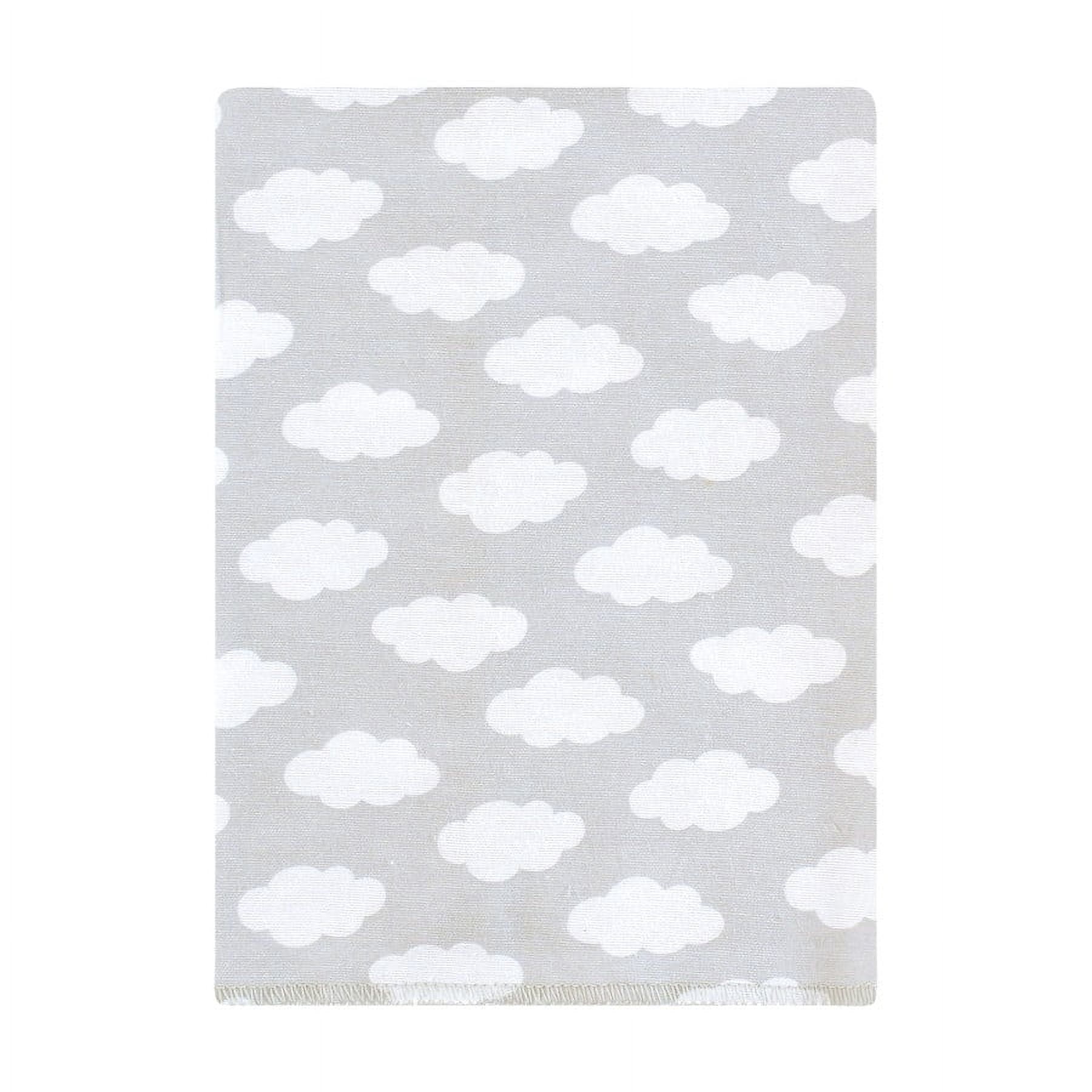 Hudson Baby Unisex Baby Cotton Poly Flannel Burp Cloths Bundle, Teal Elephant, One Size