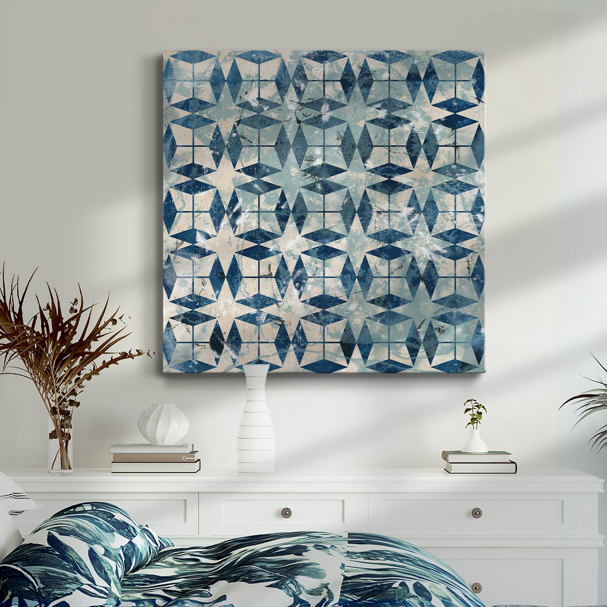 Wexford Home Tile-Dye II-Premium Gallery Wrapped Canvas, 32" x 32" - Ready to Hang
