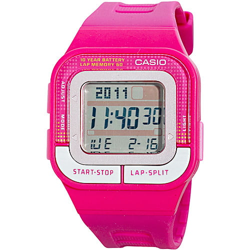 Casio - Ladies' Pink 60-Lap Sports Watch - Walmart.com - Walmart.com
