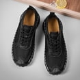 thumbnail image 5 of Mens Mesh Casual Shoes Outdoor Lightweight Hiking Shoes Soft Breathable Sneakers Non-slip Driving Shoes Black 6.5 US, 5 of 7