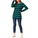 thumbnail image 2 of SUÉTER TUNIC DE RAYAS LARGAS DE MANGA CAÍDA Y CUELLO REDONDO PARA MUJERES CHIC INSPIRADOR M AZUL MARINO VERDE, 2 of 7