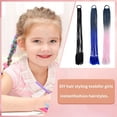 thumbnail image 4 of 3pcs Kids Girls Hair Extension Colorful Braided Wigs Ponytail Headbands Rubber Bands Hair Bands Headwear Hair Accessories-Style 1;, 4 of 5