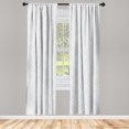 thumbnail image 2 of Ambesonne Abstract 4-Panel Curtains, Simplistic Motifs Graphic, 56"x63", White Pale Grey, 2 of 4