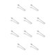 thumbnail image 1 of Inteprter Pinzas para comida de acero inoxidable para servir en fiestas, Clips de cocina para el hogar, Buffet, reutilizable, lavable, para Tipo 1 10piezas, 1 of 6