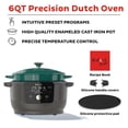 thumbnail image 2 of Instant Electric Round Dutch Oven, 6-Quart 1500W, From The Makers Of Instant Pot, 5-In-1: Braise, Slow Cook, Sear/Sauté, Cooking Pan, Food Warmer, Enameled Cast Iron, Included Recipe Book, Green, 2 of 5