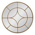 thumbnail image 5 of Kate and Laurel Angelis Modern Round Wall Mirror, 30 Inch Diameter, Gold, Framed Circle Mirror with Metal Overlay, 5 of 7