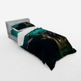 thumbnail image 3 of Ambesonne Fantasy Bedding Set 4 Pcs, Elf Boats Birds Swans, Queen, Sand Brown Dark Teal, 3 of 3