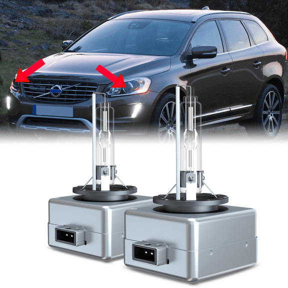 For 2014-2018 Volvo XC60 HID Headlights Bulb D3S Bi-Xenon High Low Beam Replacement Kit