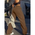 thumbnail image 2 of Plus Size Women Straight Solid Color Loose Cargo Pants, 2 of 4