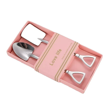 

Ice Cream Spoon Cutlery Stainless Steel Tableware Dessert Coffee Spoon Iron Watermelon Spoon Gift Set Silver A