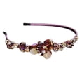 thumbnail image 1 of XASZHN Handmade Crystal Rhinestone Headband for Women Delicate Bridal Hair Clip with Floral Design Red_002 One Size, 1 of 4