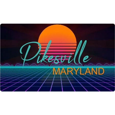 

Pikesville Maryland 4 X 2.25-Inch Fridge Magnet Retro Neon Design