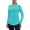 Turquoise, variant on Pinspark Long Sleeve Workout Tops for Women Athletic Hiking Shirt Crew Neck Yoga Top Lightweight Rash Guard