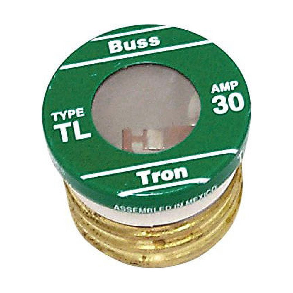 Bussmann TL-30PK4, 2.38" x 2.25" x 1.25" 30A, 125V TL Edison Plug Electrical Fuse 4 Piece 3 Pack