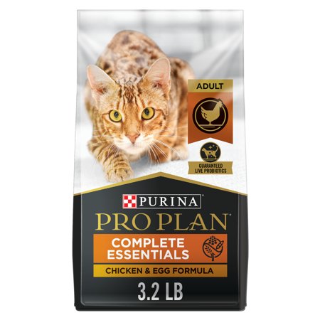 Purina Pro Plan Grain Free  High Protein  Natural Dry Cat Food  Chicken & Egg Formula  3.2 lb. Bag