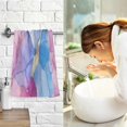 thumbnail image 7 of Yayeee 2 Pack Hand Towels for Bathroom 100% Cotton 16" x 28" Soft Absorbent Kitchen Towel, Watercolor Blue Marble Pattern, 7 of 7