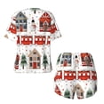 thumbnail image 5 of Picia Christmas Houses Pajamas Sets for Women Soft Short-Sleeved Pjs with Lounge Shorts Two Piece Sleepwear-Large, 5 of 9