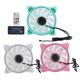 thumbnail image 2 of 3 ventiladores de refrigeración Controlador ARGB 11 aspas de ventilador Enfriador de aire silencioso para computadora 1200 rpm 12 V Verde Blanco Rosa, 2 of 10