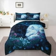 thumbnail image 3 of Homewish Romantic Couple Wolf Full Size Comforter Sets, Magic Cartoon Wildlife Bedding Comforter Set, Teens Kids Boys Girls Reversible Bedding Sets, Microfiber Bedroom Decor, 3-Piece, 3 of 8