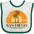 thumbnail image 3 of Inktastic San Diego California Retro Sunset Boys or Girls Baby Bib, 3 of 4