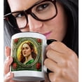thumbnail image 2 of 3drose, Santes Dwynwen the Patron Saint of Lovers, 15oz Two-tone Black Mug, 2 of 6