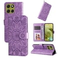thumbnail image 1 of Funda tipo cartera GANGXUN para Motorola Moto G86 , diseño girasol, cuero PU, soporte, cierre magnético, tarjetero, 1 of 5