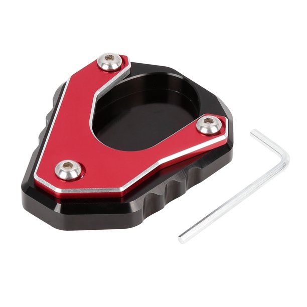 Almohadilla para Pata de Cabra Lateral para Motocicleta CNC Aluminio Aleación Lateral Soporte Extensión Almohadilla Negro Roja