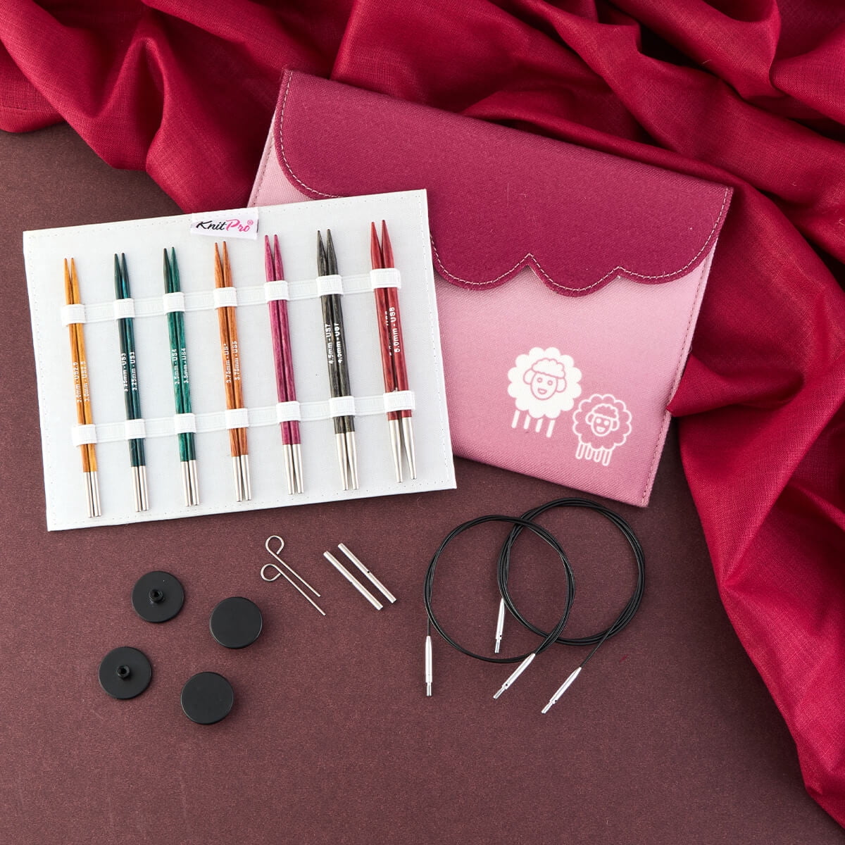 KnitPro-Dreamz Midi Interchangeable Needle Set 5.25"-7 Pair Interchangeable Tips