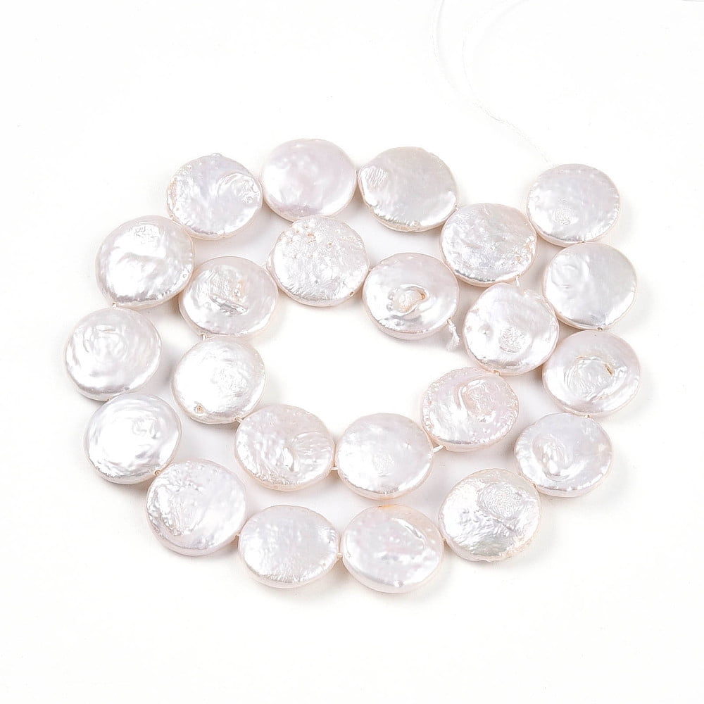 1 Strand Natural Nucleate Keshi Pearl Beads Strands Baroque Pearls Seashell Color 16~27x14~18x3.5~8mm Hole: 0.7mm about 20~23pcs/strand