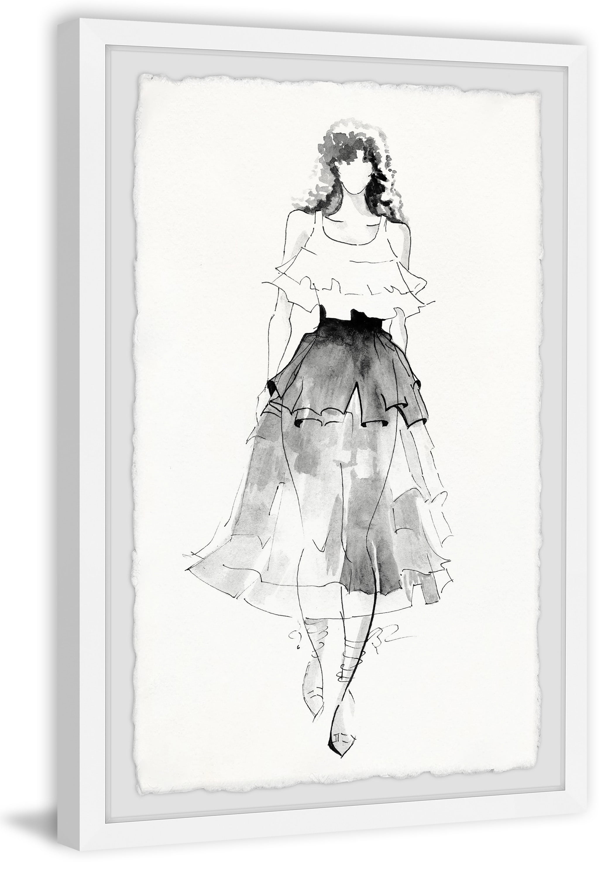 Marmont Hill Bohemian Fashionista Framed Wall Art, 30.00" x 1.50"