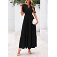 thumbnail image 3 of Vestido midi PRETTYGARDEN para mujer, casual, verano 2025, negro, 3 of 8