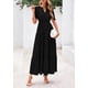 thumbnail image 3 of Vestido midi PRETTYGARDEN para mujer, casual, verano 2025, negro, 3 of 8