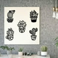 thumbnail image 4 of 6 Pcs Natural Theme Wood Wall Art, Cactus/Aloe/Succulent Bonsai Wooden Wall Art Wall Hanging Signs Hollow Wall Art Sculpture for Home Living Room Office Hotel Decor Housewarming Gift, 4 of 9