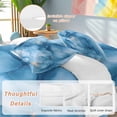 thumbnail image 2 of Marble Texture Bedding Duvet Cover Set Twin Size 4 Pieces Blue Gold Crack Abstract Gradient Art Bedding Set with Zipper Closure, 1 Comforter Cover 68x86 Inches 1 Flat Sheet & 2 Pillow Cases, 2 of 7