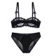 thumbnail image 5 of Conjunto de sujetador de lencería sexy de encaje cómodo y fino transparente para mujer, 5 of 6