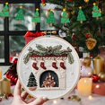 thumbnail image 2 of Kit de bordado YOUDRN, calcetín navideño de 20 cm, con forma de aro, 2 of 7